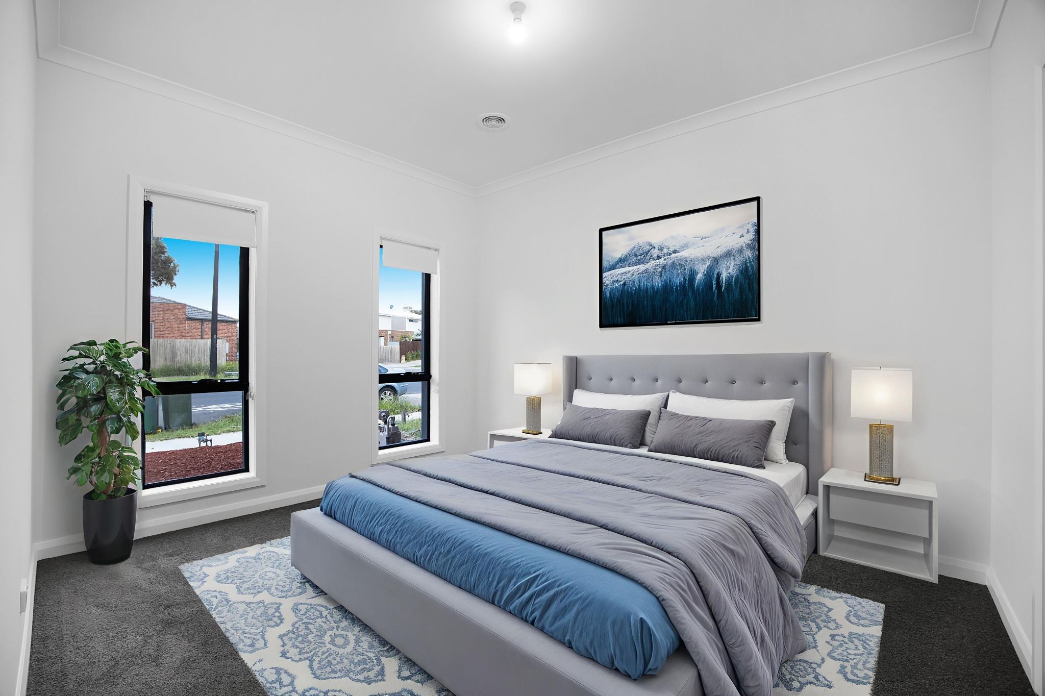 Bedroom before virtual staging